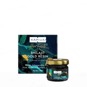 Kapiva Shilajit Gold Resin 20g | Himalayan Shilajit with Swarna Bhasma