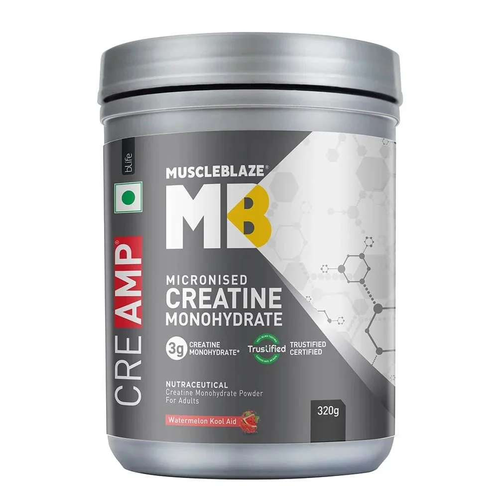 MuscleBlaze CreAMP Creatine Watermelon Cool Aid 320g
